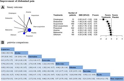 Acupuncture vs. antispasmodics in the treatment of irritable bowel syndrome: An adjusted indirect treatment comparison meta-analysis